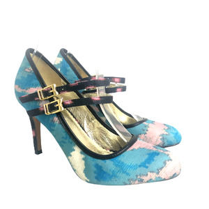 Anthropologie Miss Albright Painted Ikat Heels
